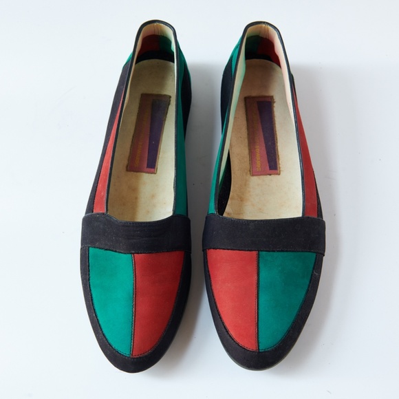 80s - SUSAN BENNIS - WARREN EDWARDS - Loafer - Men\'s - 10 - Multi Color - Suede main image 8